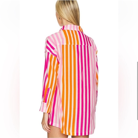 Beach Riot Alexa Cover Up Top Size L/XL in Sunset Stripe - Picture 5 of 9